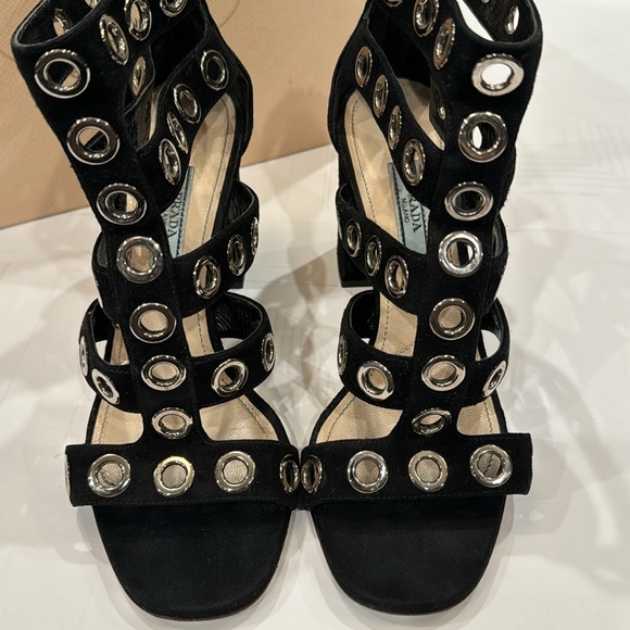 Prada Sz-36 Black suede gladiator sandals. Box included - Picture 2 of 12